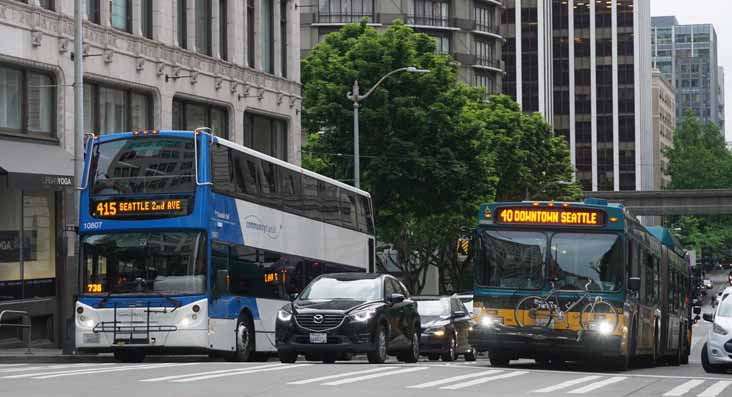 Community Transit ADL Enviro500 10807 & King County NFI DE60LF 2608